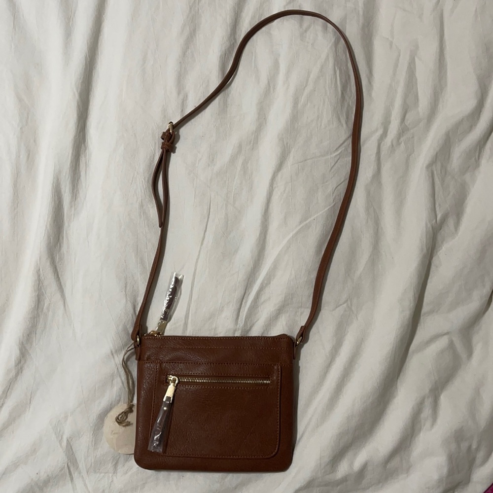 Adjustable Vegan Leather Crossbody Bag